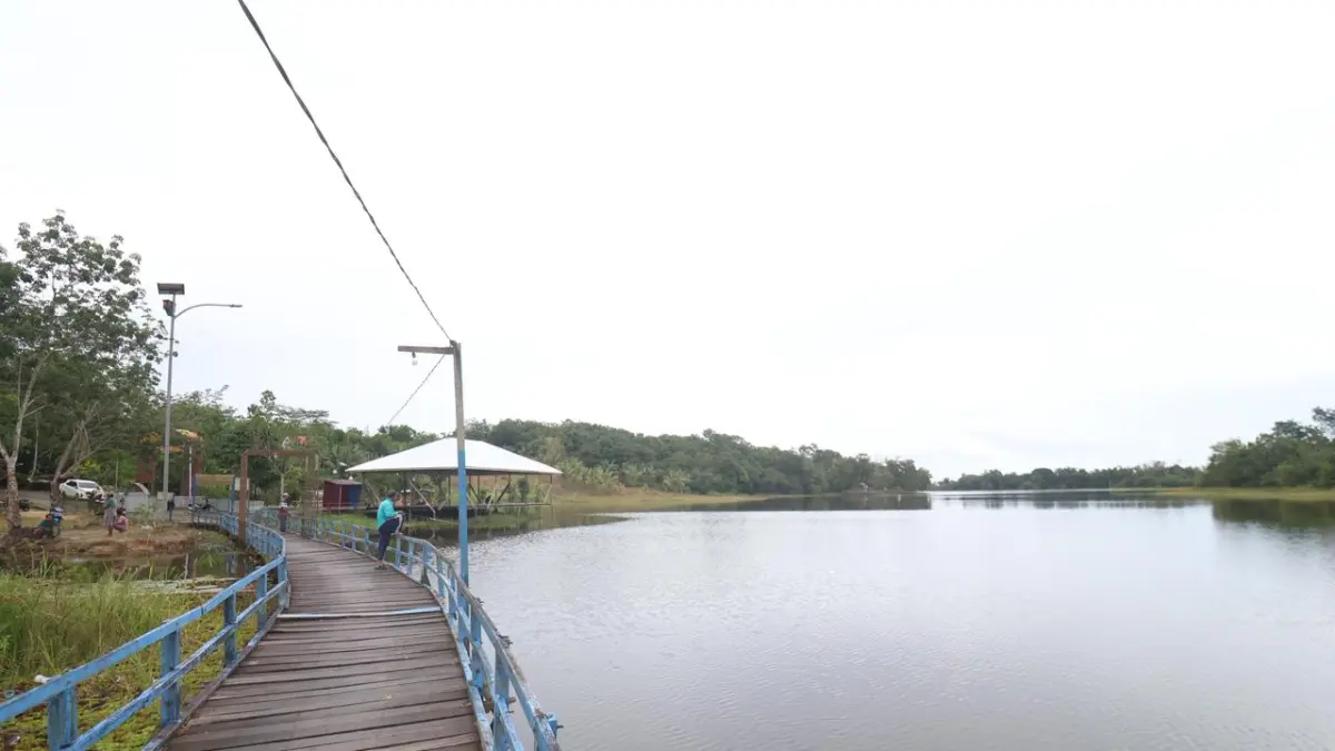 KRISIS AIR: Waduk Manggar bakal dikeruk agar kapasitasnya bisa maksimal menampung air yang menjadi sumber air baku utama Balikpapan. (ANGGI PRADITHA/KP)