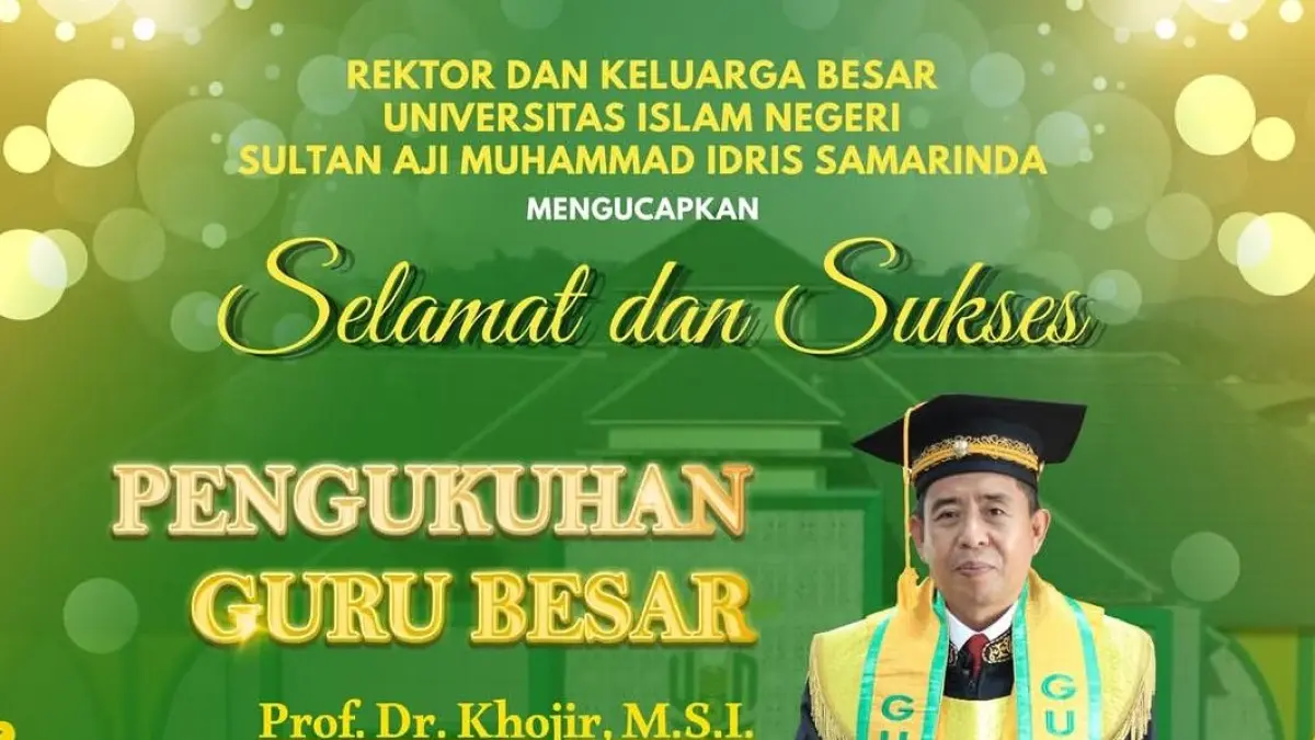 Pengukuhan Prof Khojir sebagai Guru Besar ke-17 UINSI Samarinda.