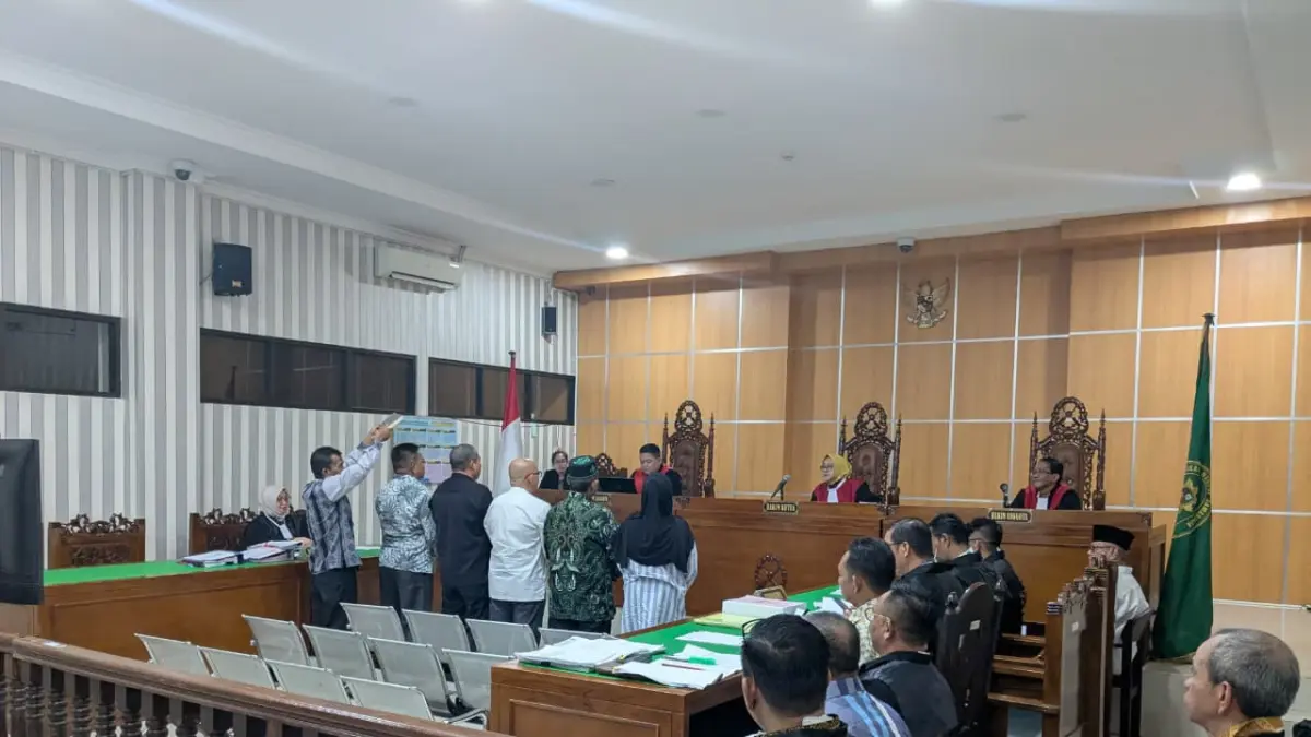 Sidang penyalahgunaan hibah KONI di Pengadilan Tipikor Samarinda, Jumat (17/4/2026). (Bayu/KP)