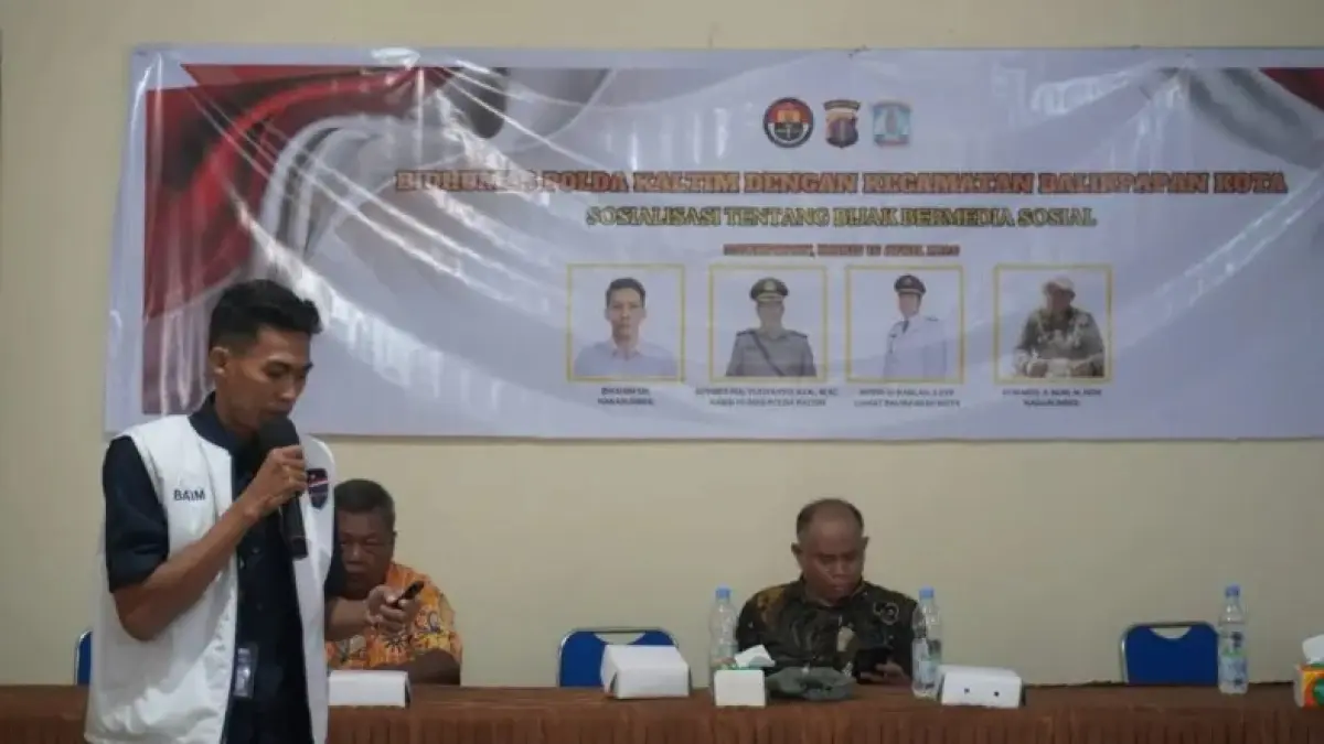 WAPADA: Jajaran Polda Kaltim memberikan kiat untuk mengantisipasi pencegahan kejahatan di dunia maya, di antaranya media sosial.