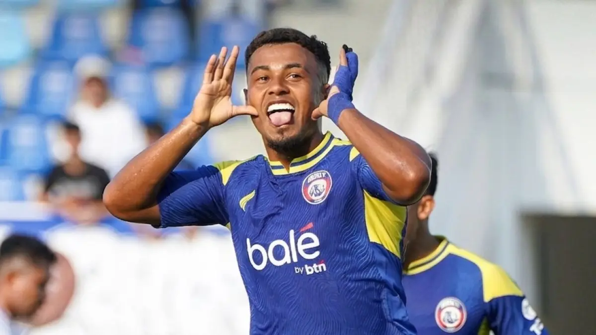 Gabi jadi bintang kemenangan Arema FC atas Persis Solo.
