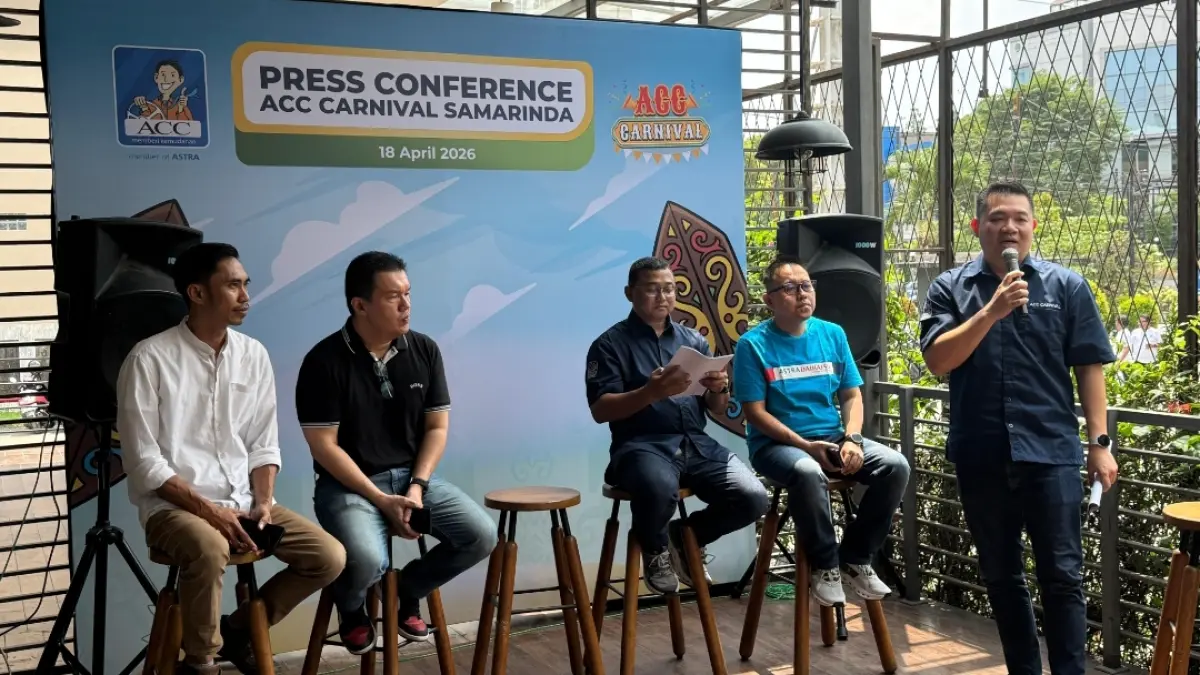 PASAR: Area Manager Sales ACC Kalimantan Willy Winardi (kanan) menyebut Samarinda&nbsp; memiliki potensi pasar otomotif besar. Seiring dengan kehadiran IKN.