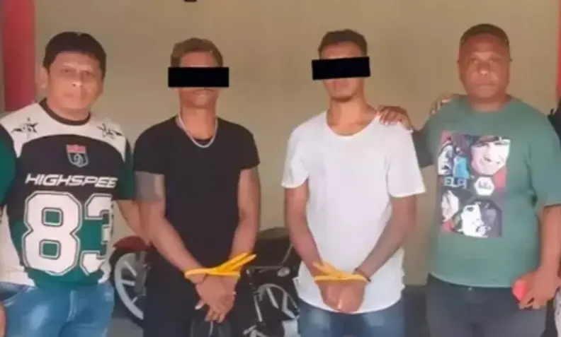 Dua pelaku pembunuh Nus Kei berhasil dibekuk beberapa jam kemudian. (FOTO: IST)