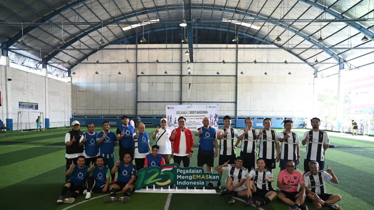KEKOMPAKAN: Pegadaian melakukan penguatan sumber daya manusia untuk tetap kompetitif, salah satunya dengan menggelar kompetisi olahraga. IST/KP