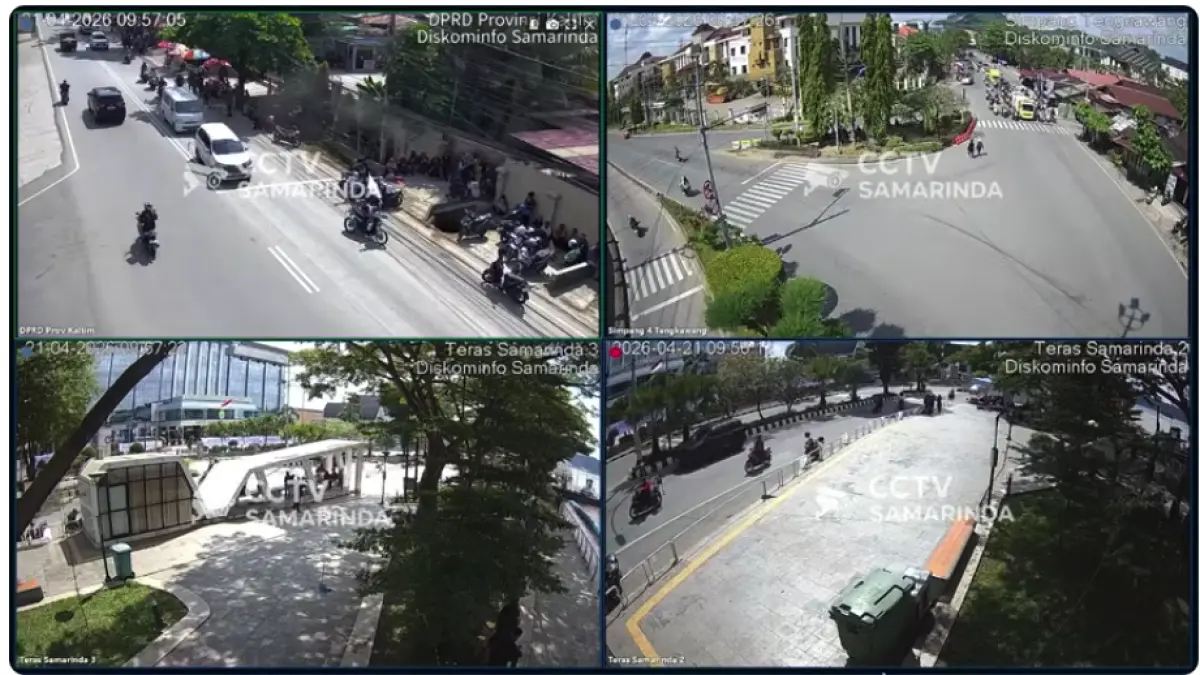 Pantauan CCTV depan Gubernur Kaltim.