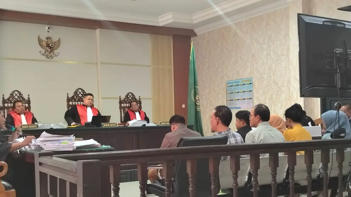 Sidang Penyalahgunaan hibah DBON di Pengadilan Tipikor Samarinda, Selasa (21/4/2026). (Bayu/KP)