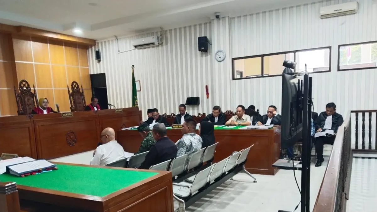 Sidang tipikor KONI Samarinda. .JPU hadirkan empat saksi untuk telusuri aliran dana hibah Rp10 miliar tahun anggaran 2020. (BAYU/KP)