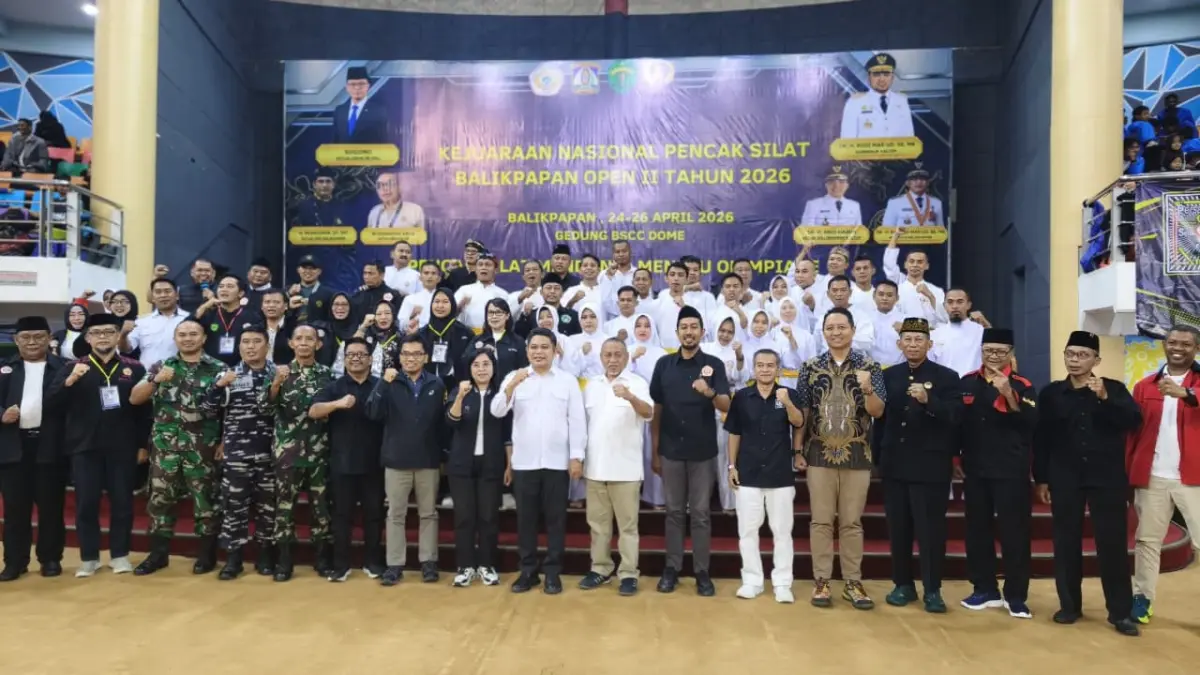 SIAP BERTARUNG: Ribuan peserta adu ketangkasan di Kejurnas Pencak Silat Balikpapan Open 2026.