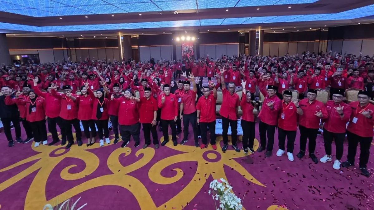 BANGUN SEMANGAT: Suasana Musyawarah Anak Cabang DPC PDI Perjuangan Kutai Kartanegara.