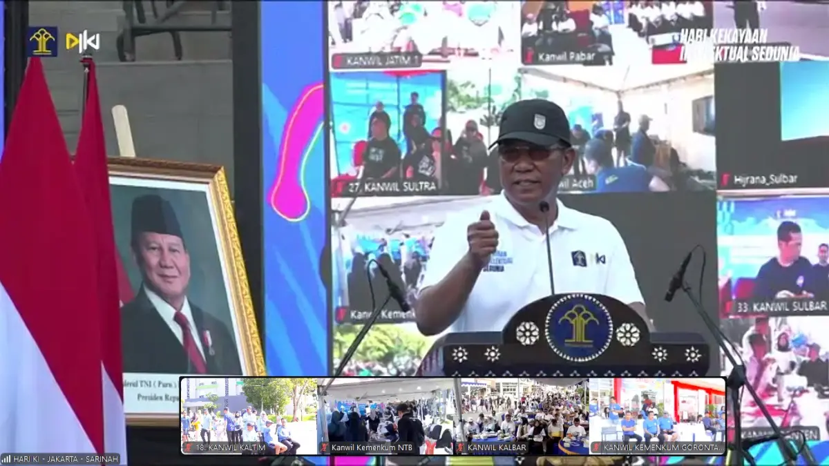 Kementerian Hukum gelar pelayanan KI serentak di area CFD pada 26 April 2026.