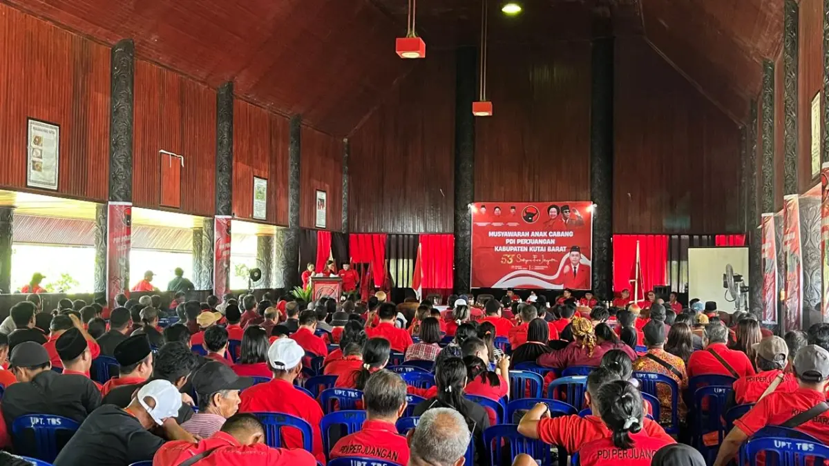 Musyawarah Anak Cabang (Musancab) PDI Perjuangan Kubar yang digelar di Lamin Melayu, Taman Budaya Sendawar (TBS), yang diikuti ratusan kader dari tingkat akar rumput. (IST)