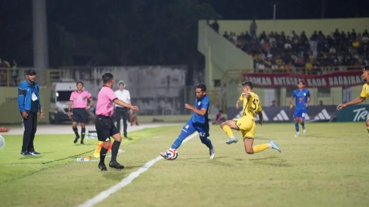 Persiba Balikpapan kala bertanding di kandang Barito Putera.