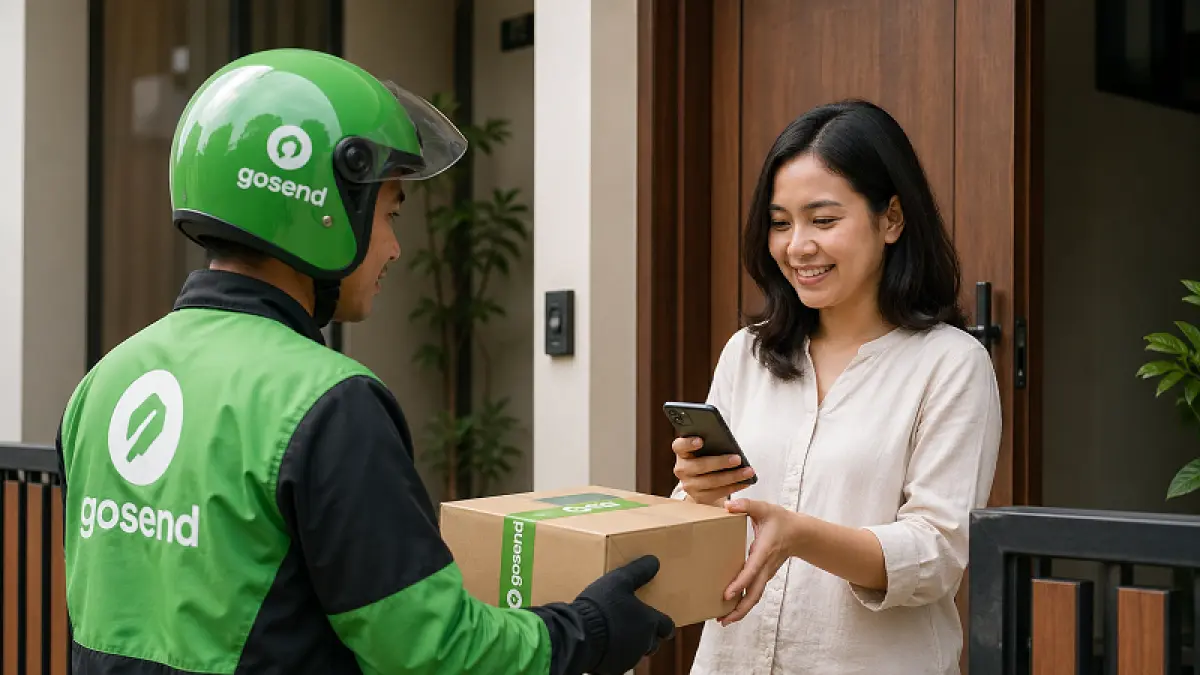 TEPAT SASARAN: GoSend menghadirkan inovasi fitur kode terima paket untuk memastikan proses serah terima barang dilakukan oleh penerima yang benar.