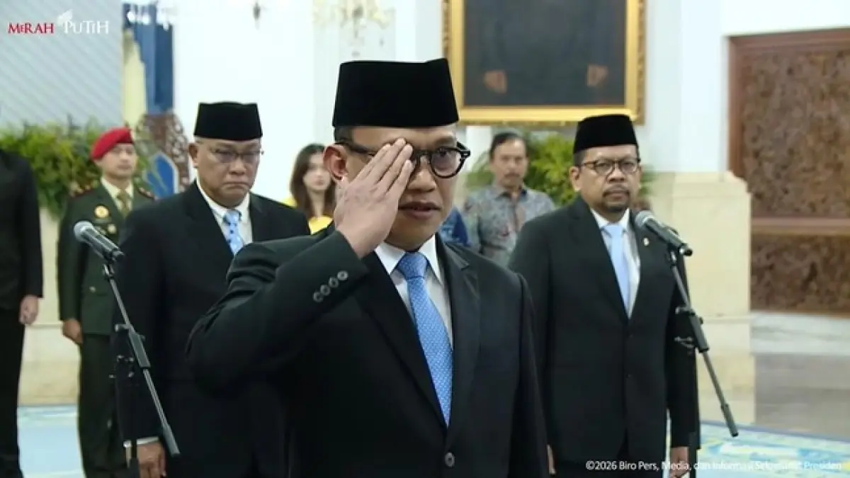 Abdul Kadir Karding dilantik oleh Presiden Prabowo sebagai Kepala Badan Karantina Indonesia di Istana Negara (Sekretariat Presiden)