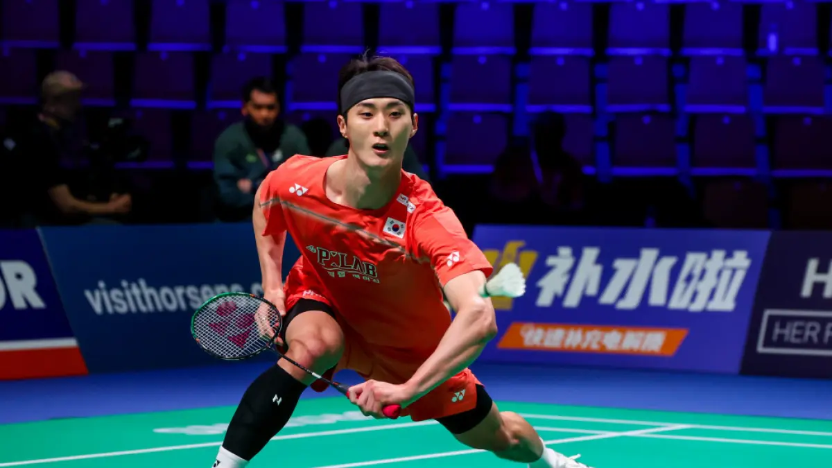 Choi Ji Hoon beraksi saat tim Korea Selatan di Thomas Cup 2026. (Foto: BWF)