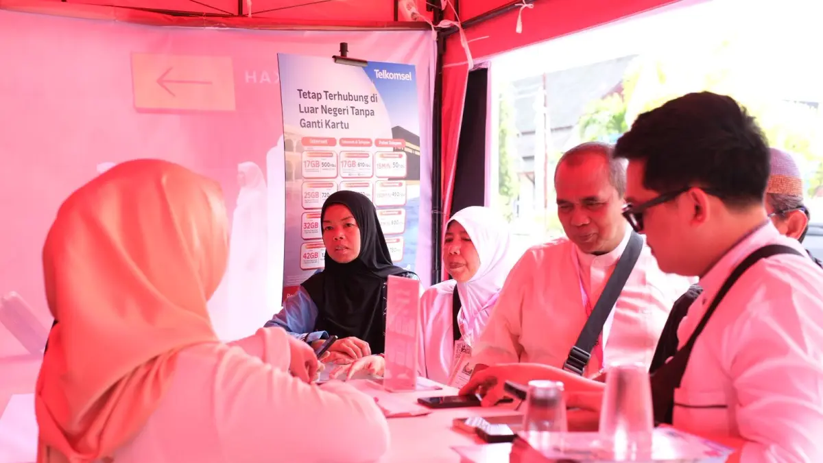 LAYANAN PRIMA: Penyediaan layanan haji tahun ini Telkomsel berfokus pada peningkatan kualitas konektivitas dan kemudahan akses layanan pelanggan.