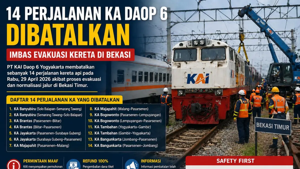 Ilustrasi evakuasi kecelakaan KAI di Bekasi Timur.