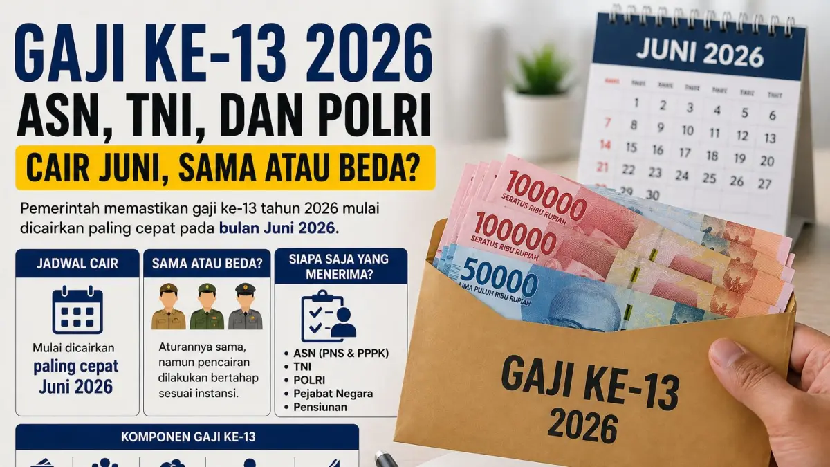 Ilustrasi pencairan gaji ke 13.