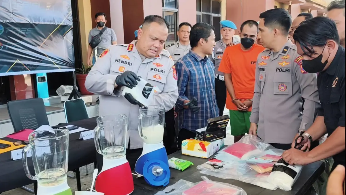 PEMUSNAHAN NARKOTIKA: Pemusnahan barang bukti narkotika hasil pengungkapan kasus periode Januari hingga Maret 2026.