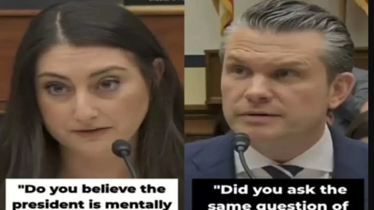 Anggota Kongres AS mempertanyakan stabilitas mental Donald Trump dalam sidang di Capitol Hill, yang dijawab oleh Pete Hegseth dengan membandingkan pertanyaan serupa kepada Joe Biden. (Foto/The Daily Caller)