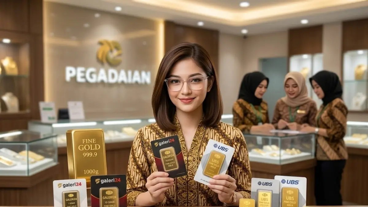 Harga emas pegadaian jumat 1 mei 2026 bergerak variatif, antam turun, ubs naik.