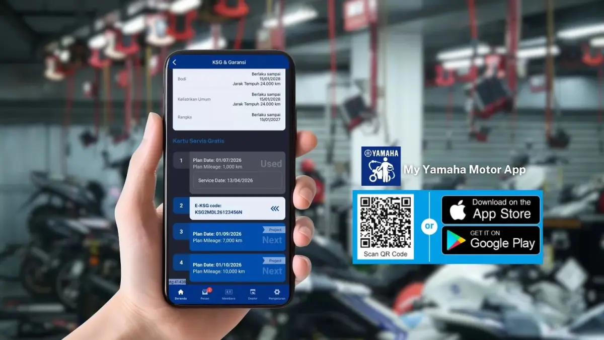 INOVATIF: Fitur kupon E-KSG secara resmi berlaku bagi konsumen yang membeli sepeda motor Yamaha sejak 7 April 2026 dan tersedia untuk semua model