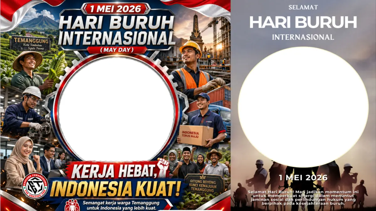 Twibbon Hari Buruh 2026. (Twibbonize.com)