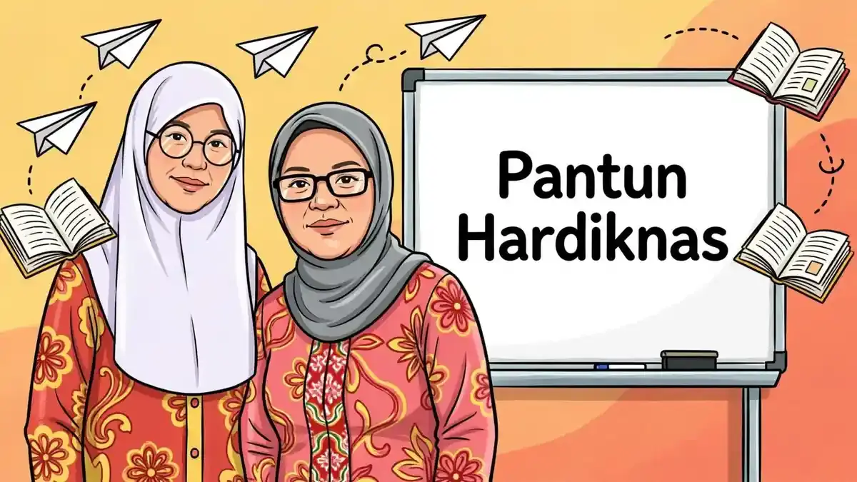 Merayakan Hardiknas dengan membagikan pantun Hari Pendidikan Nasional.