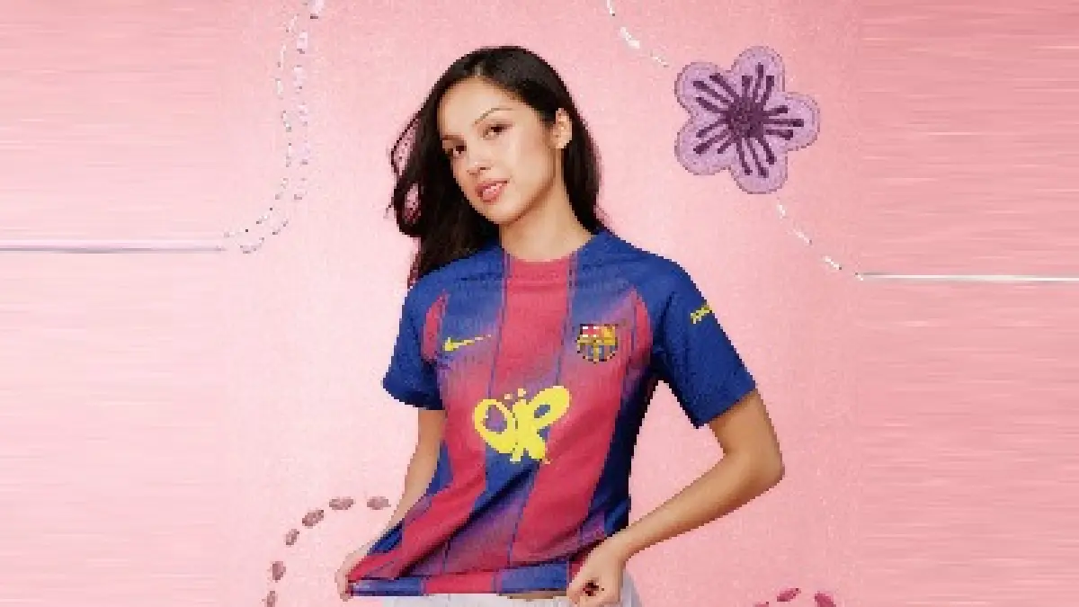 : Skuad FC Barcelona akan mengenakan jersey Olivia Rodrigo di El Clasico, 11 Mei mendatang. (FC BARCELONA)