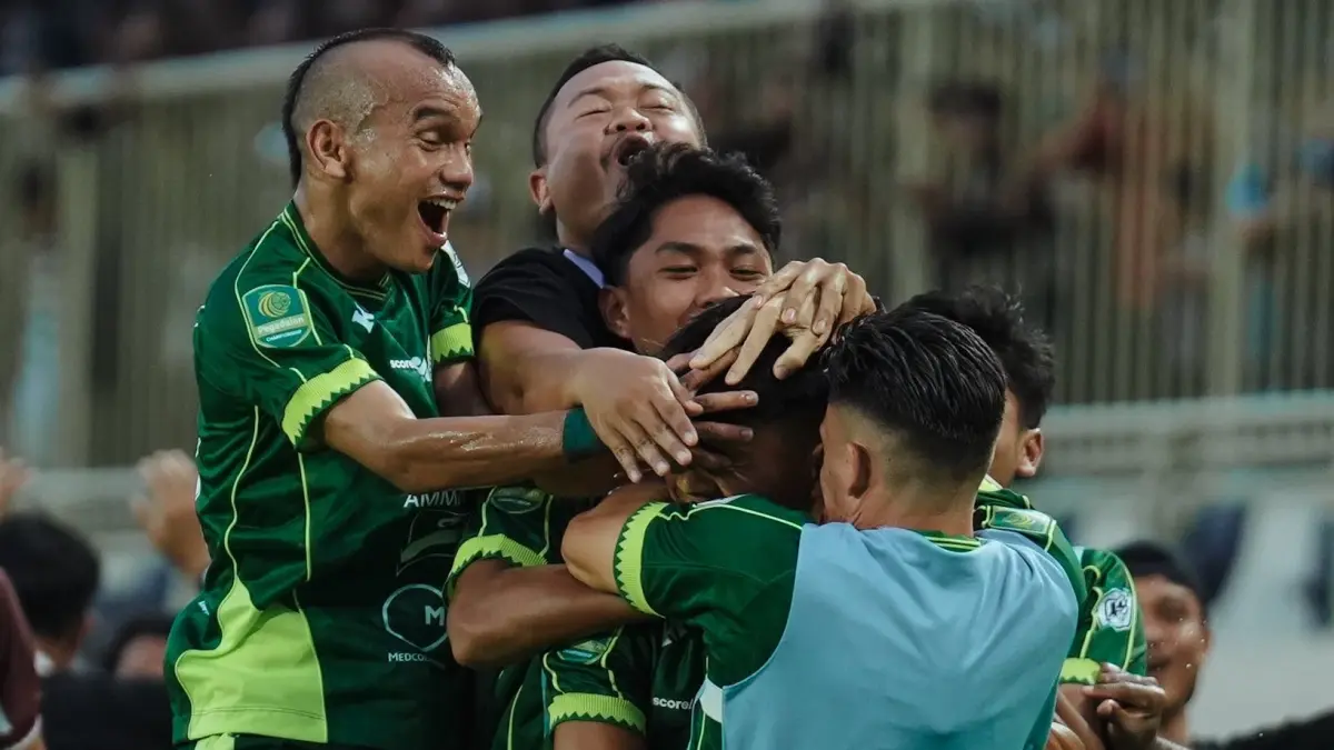Pemain PSS Sleman merayakan keberhasilan meraih tiket promosi ke Super League 2026 - 2027. (Foto: PSS Sleman)