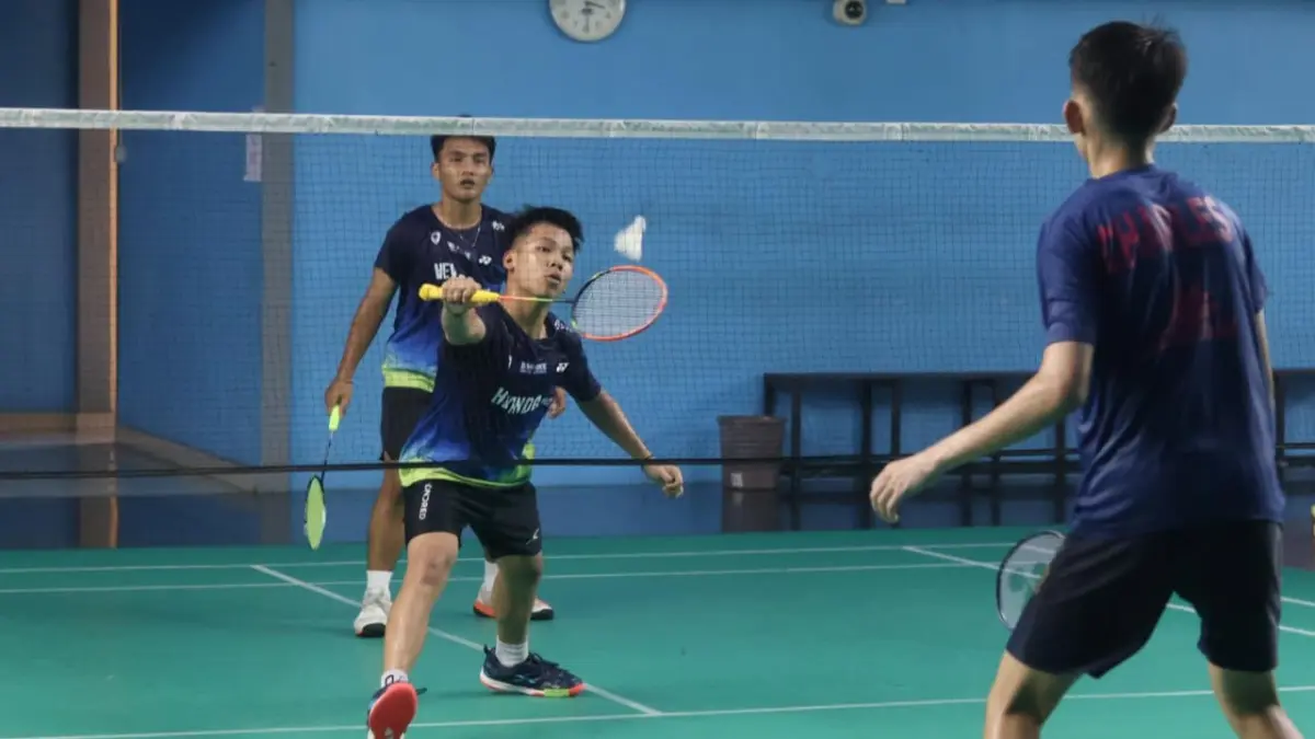 BERSIAP: Para atlet PB Hevindo bersiap untuk turun ke Sirnas C di Kutim. (ANGGI PRADITHA/KP)
