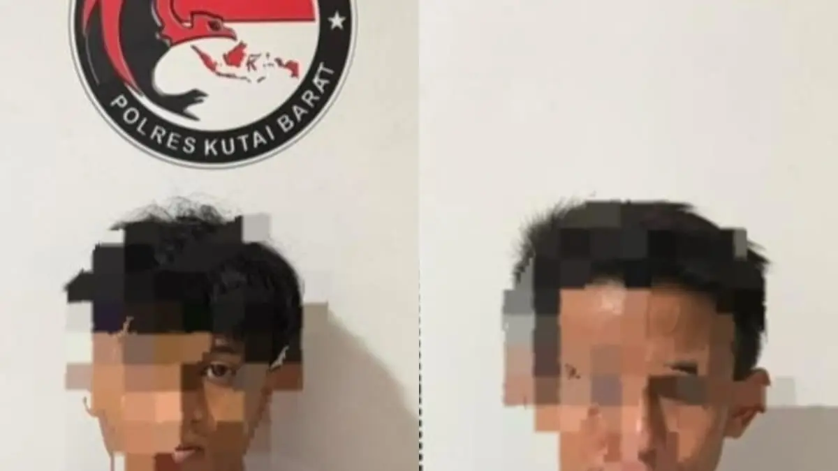 NGENES: Dua tersangka B dan Y digelandang ke Polres Kutai Barat untuk mempertanggungjawabkan perbuatannya.