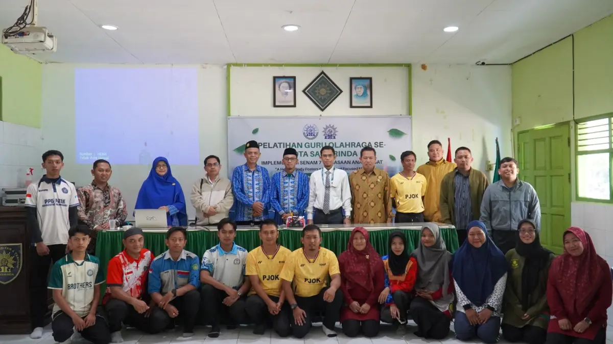 PELATIHAN GURU OLAHRAGA: Guru olahraga Muhammadiyah se-Samarinda mengikuti pelatihan implementasi Senam 7 Kebiasaan Anak Sehat di SD Muhammadiyah 4 Terpadu.