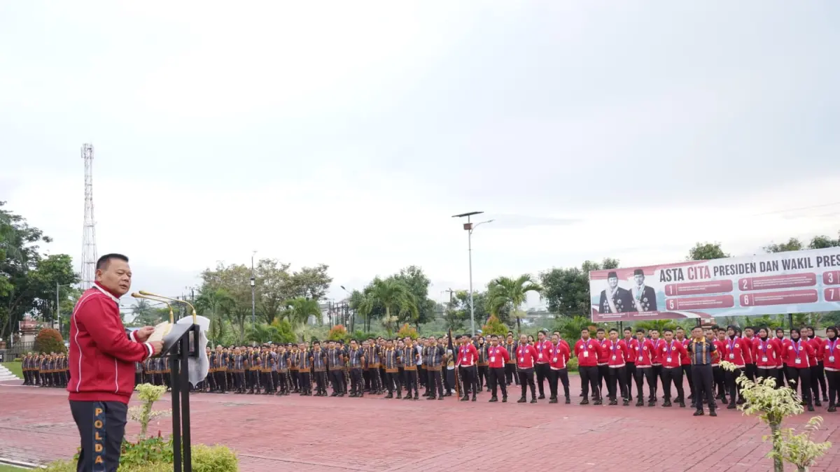 KEJUARAAN: Ada 51 personel kontingen judo dan bela diri polri dilepas Kapolda Kaltim Irjen Pol Endar Priantoro untuk berlaga pada ajang Kapolri Cup 2026 di Samarinda.
