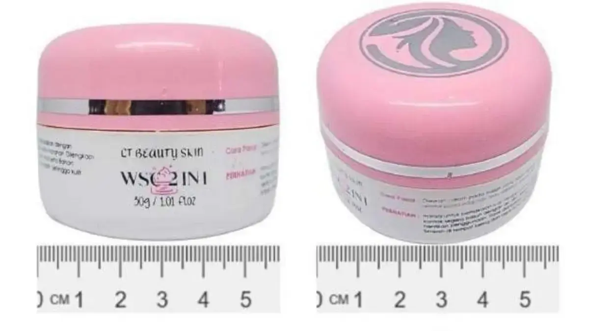 Produk LT BEAUTY SKIN WSC 2 in 1 masuk daftar kosmetik yang dilarang BPOM setelah terbukti mengandung merkuri berbahaya. (BPOM)