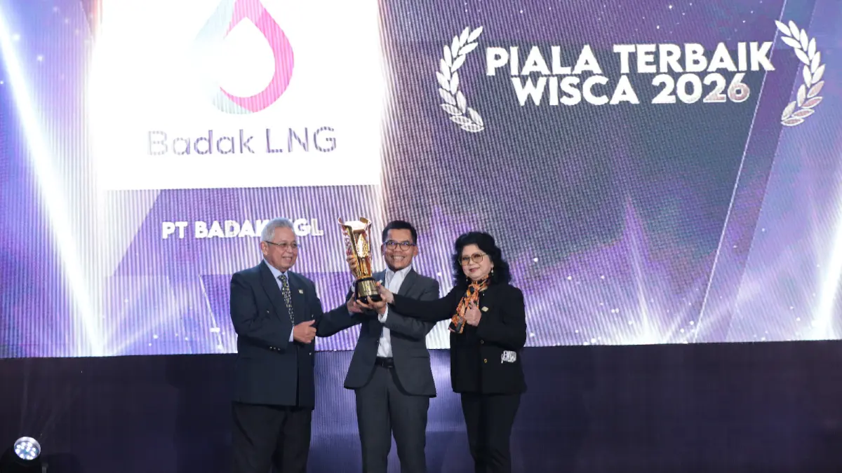 SABET PENGHARGAAN: PT Badak LNG memperoleh lima penghargaan dalam ajang WSO Indonesia Safety Culture Award 2026 atau WISCA 2026 yang digelar di Hotel Bidakara, Jumat (8/5).