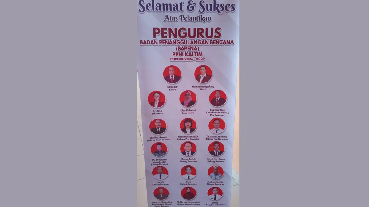 Tampak para pengurus struktur organisasi BAPENA PPNI Kaltim Periode 2026-2029.