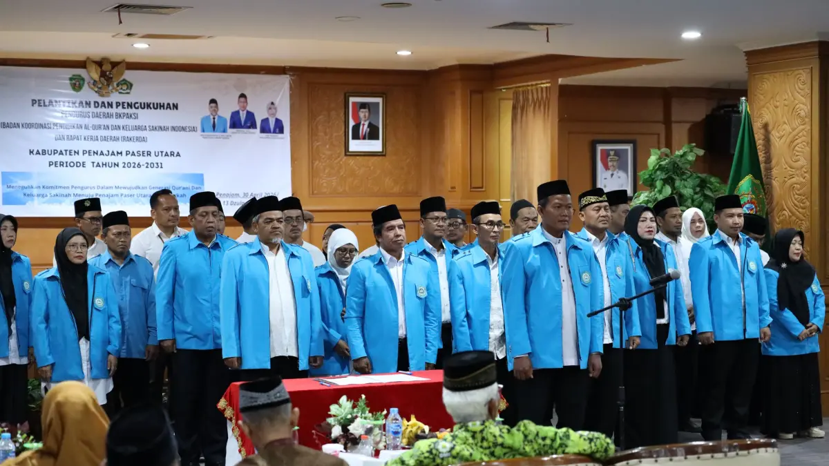 KHIDMAT: Pelantikan dan pengukuhan ini menjadi langkah awal bagi BKPAKSI PPU untuk menjalankan program-program strategis yang telah direncanakan selama lima tahun ke depan, dengan tujuan utama memperkuat fondasi keluarga dan membentuk generasi yang taat beragama serta berakhlak mulia.