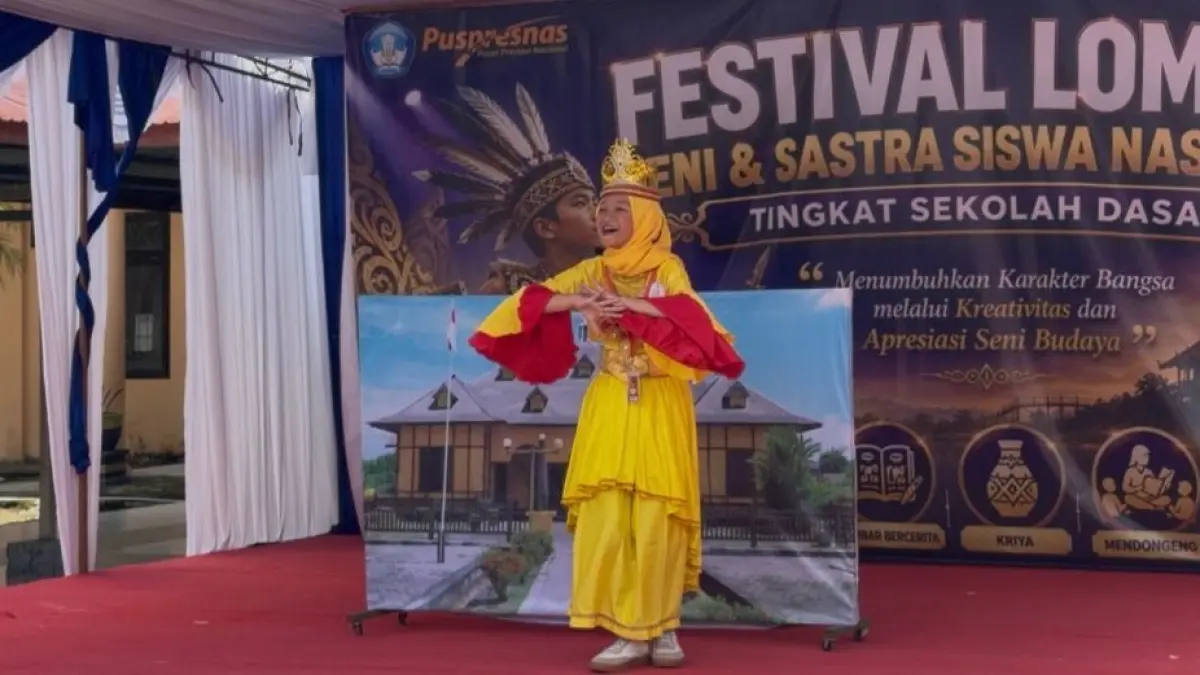 FLS2N tingkat SD yang digelar Disdik Berau berlangsung di halaman Kantor Disdik Berau, Jumat (8/5) lalu.