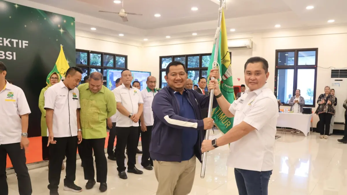 DILANTIK: Mudyat Noor bersama 12 pengurus Pengprov lainnya resmi dilantik sebagai ketua masa bakti 2025–2029.