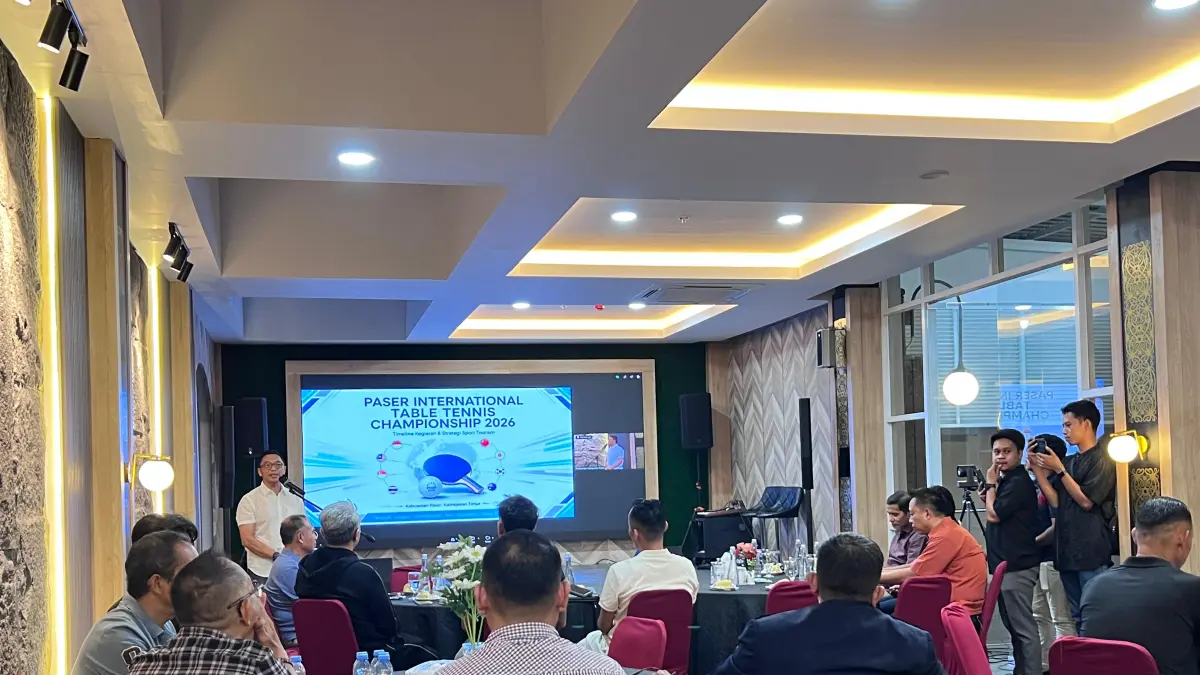 Panitia Paser International Table Tennis Championship 2026 menggelar rapat koordinasi, Selasa (12/5/2026). (Najib/KP)

&nbsp;

&nbsp;