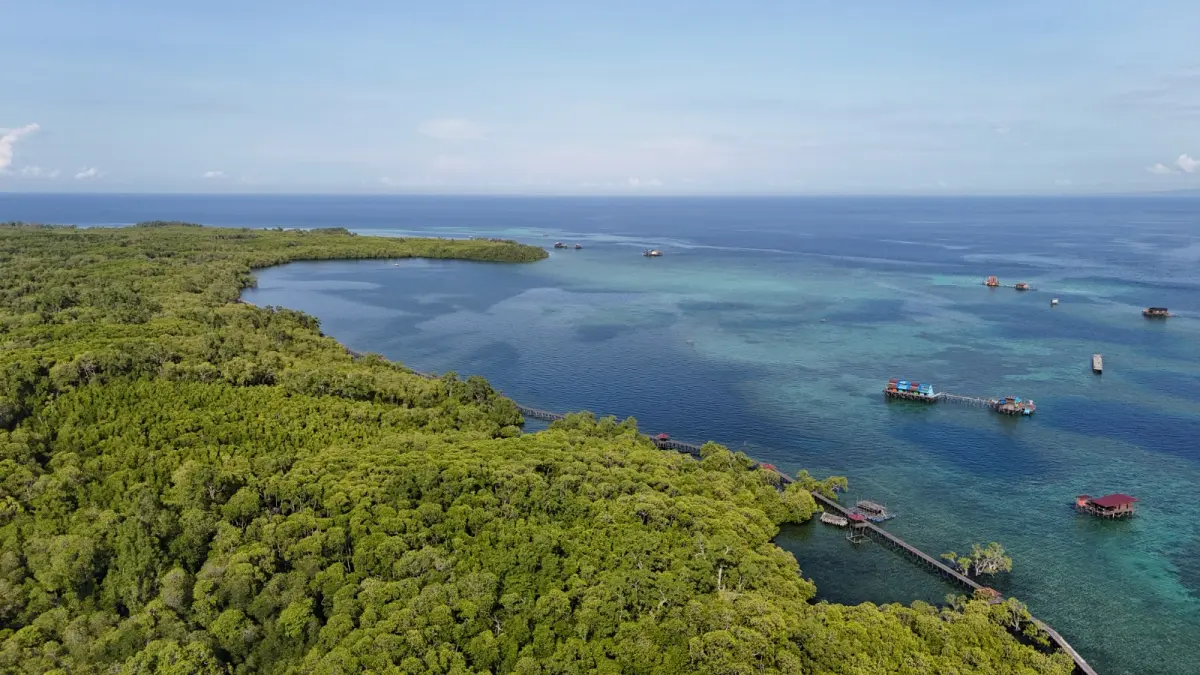 Perairan Pulau Miang, Sangkulirang, Kutai Timur, yang menjadi wilayah tangkap nelayan. Aktivitas kapal batu bara di sekitar perairan disebut memengaruhi hasil tangkapan ikan warga. (Ist)