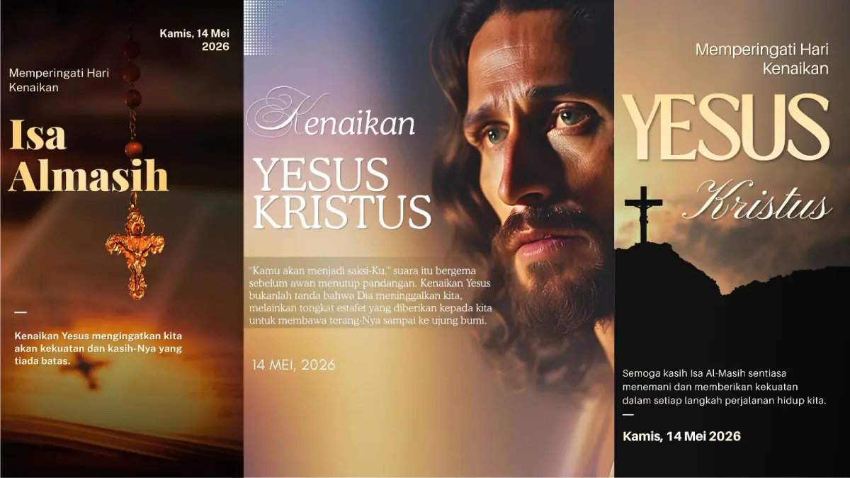 Poster Kenaikan Isa Almasih 2026. (Kolase Canva.com)