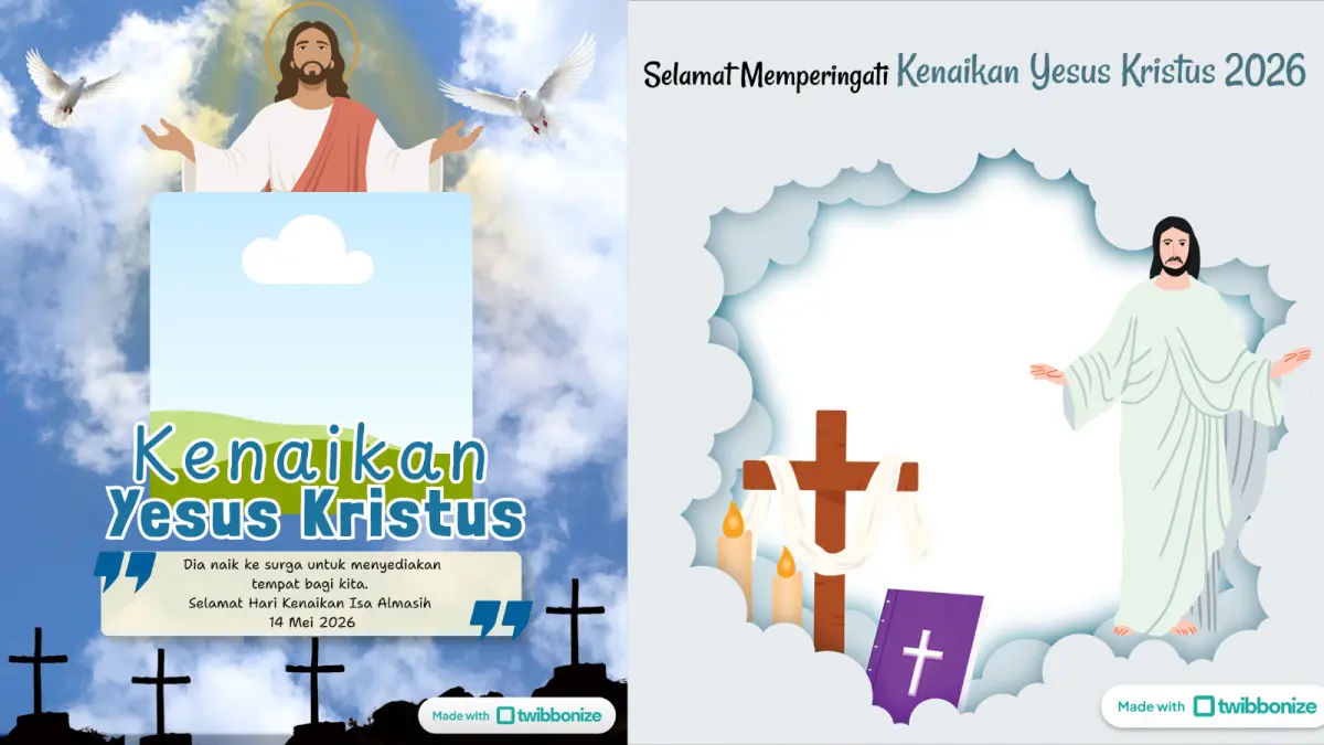 Twibbon Kenaikan Isa Almasih 2026. (Twibbonize.com)