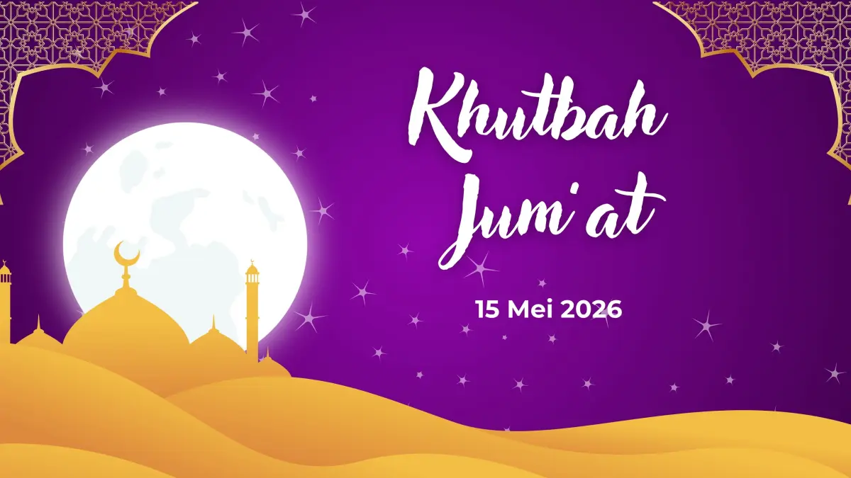 Teks Khutbah Jumat, 15 Mei 2026. (Canva.com)