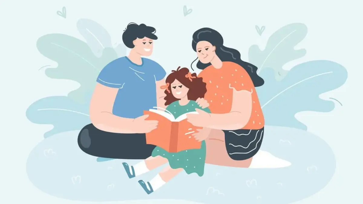 Ilustrasi membaca. 