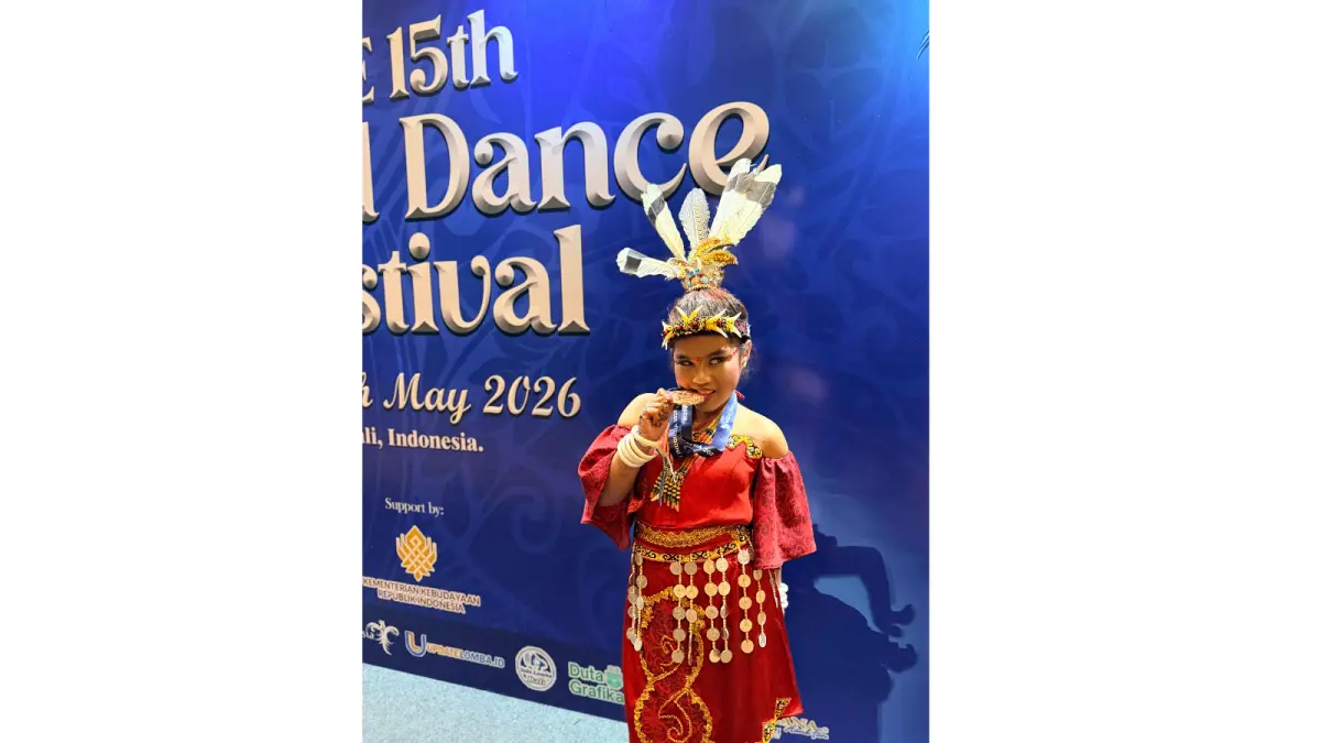 BANGGA: Maharatu Bulan Adinata berhasil meraih medali perunggu internasional dalam ajang World Dance Festival 2026.