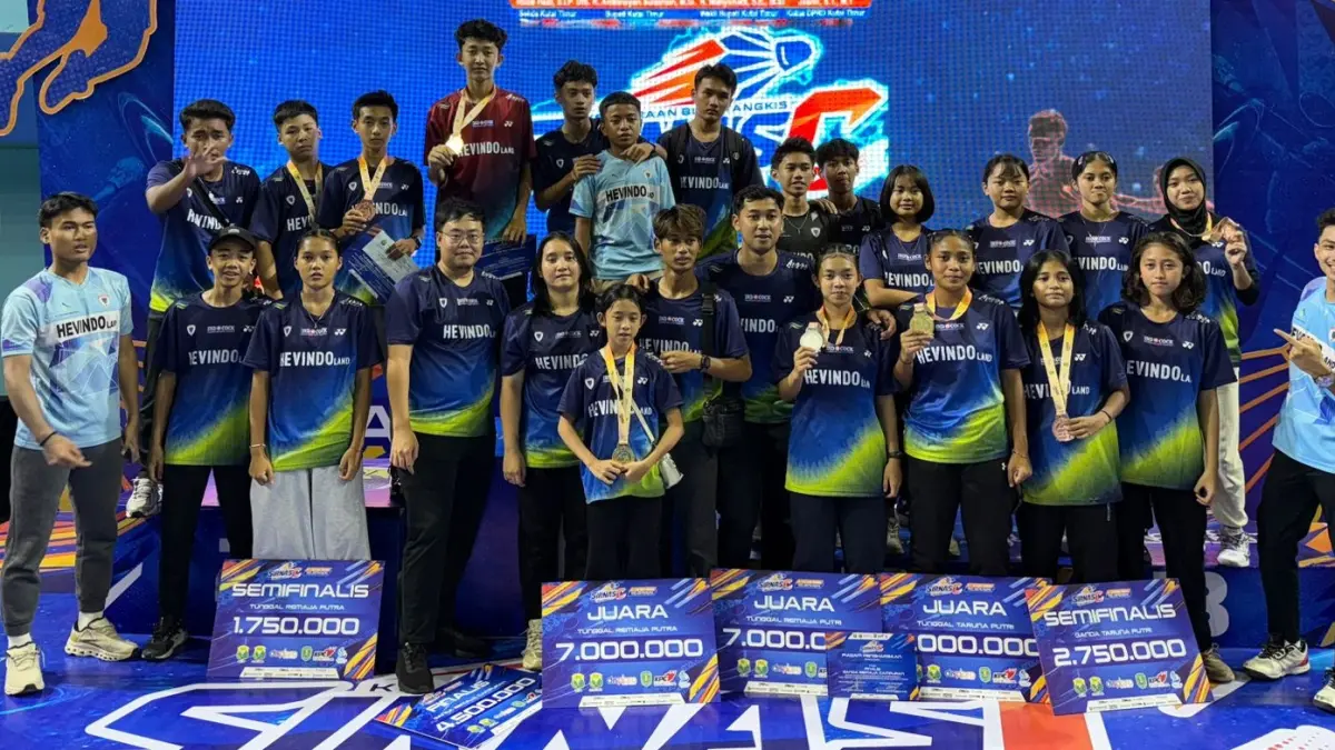 BOYONG: Tim PB Hevindo sukses membawa pulang tiga emas dari Sirnas C Bupati Open Kutim 2026. PB HEVINDO UNTUK KP
