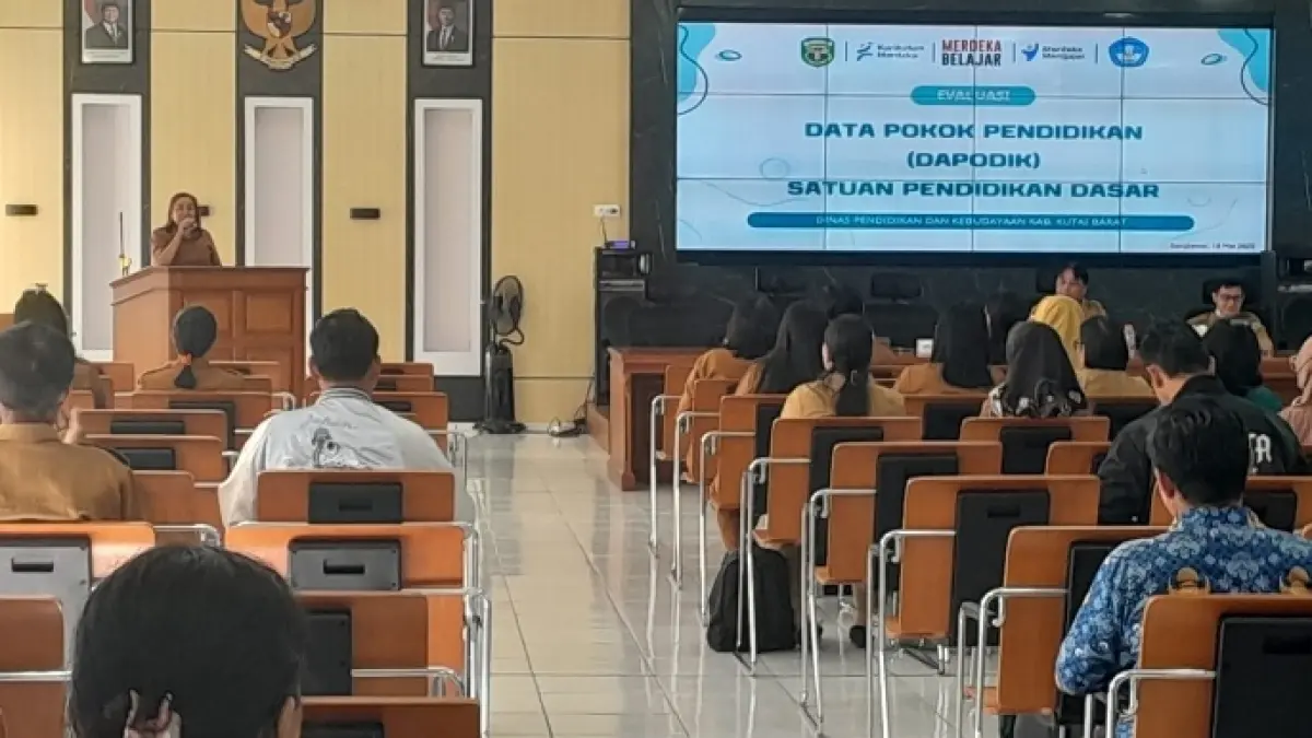 Disdikbud Kubar menggelar Evaluasi Dapodik.