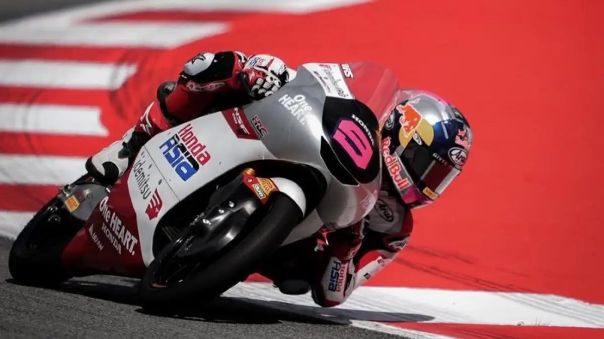 Veda Ega Pratama di Moto3 Catalunya 2026. (dok.Honda Team Asia)